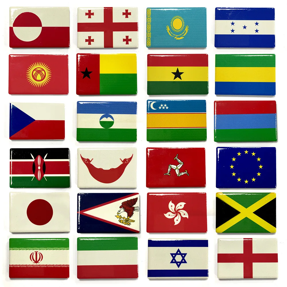 

National Flag Refrigerator Magnets Fridge Magnetic Tourist Souvenir Decoration Articles Handicraft Gifts