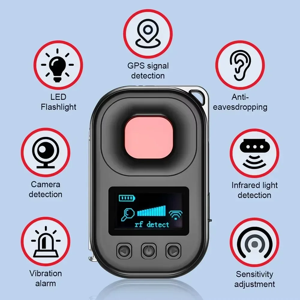 

Portable Camera Detector Hotel Infrared Anti Surveillance Anti Candid Shooting Pinhole Camera Type C Mini Mobile Phone USB Alarm