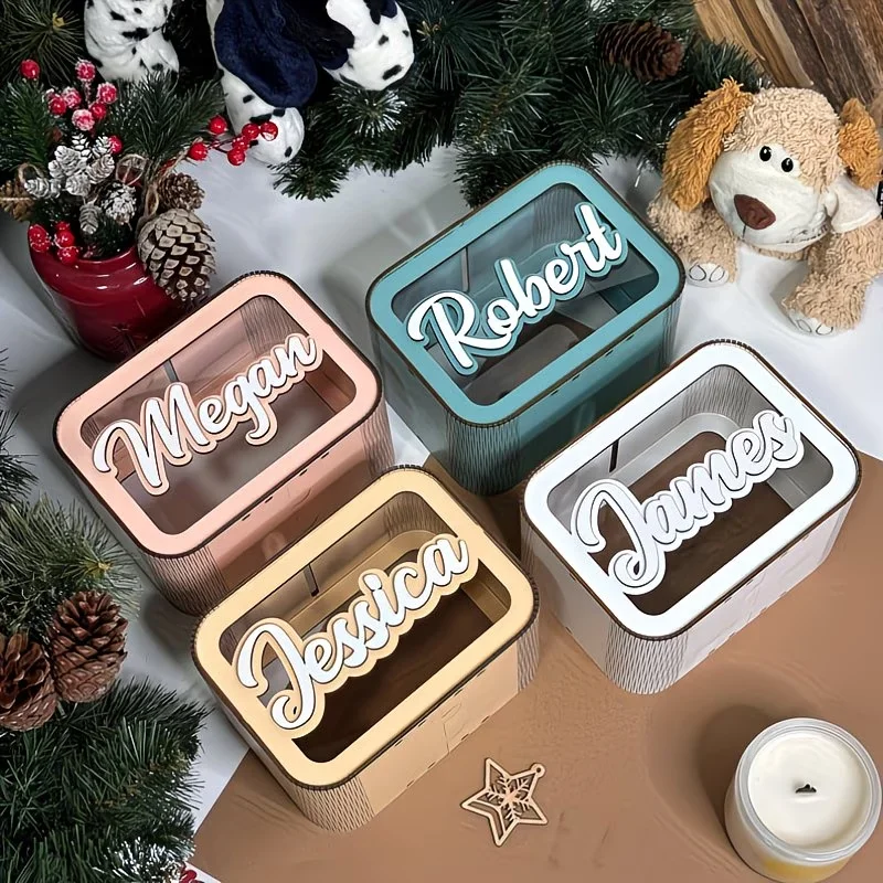 1 Stück Personalisierte Holz-Spardose, Gravierte Sparbüchse mit Namen, Geburtstags- und Weihnachtsgeschenk für Jungen und Mädchen – Detail 7
