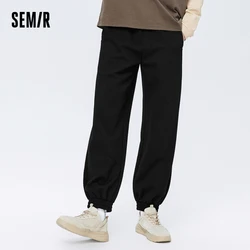 Semir-Pantalones casuales para hombre, Pantalón elástico Comefortable, diseño Simple, holgado, deportivo, Jogging, moda de otoño