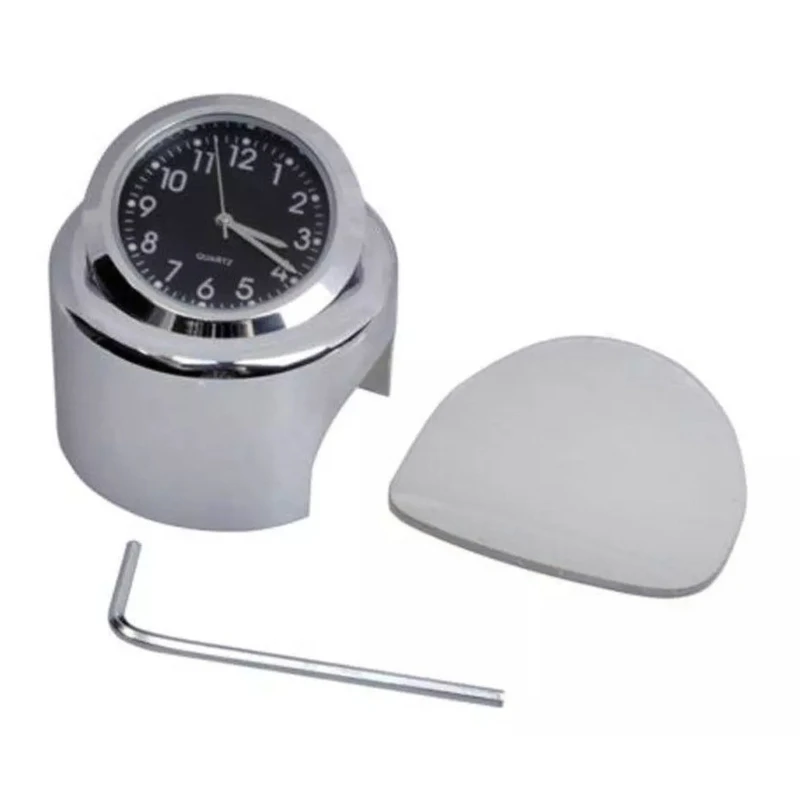 Motorbike Handlebar Clock Thermometer Waterproof Universal 7/8\