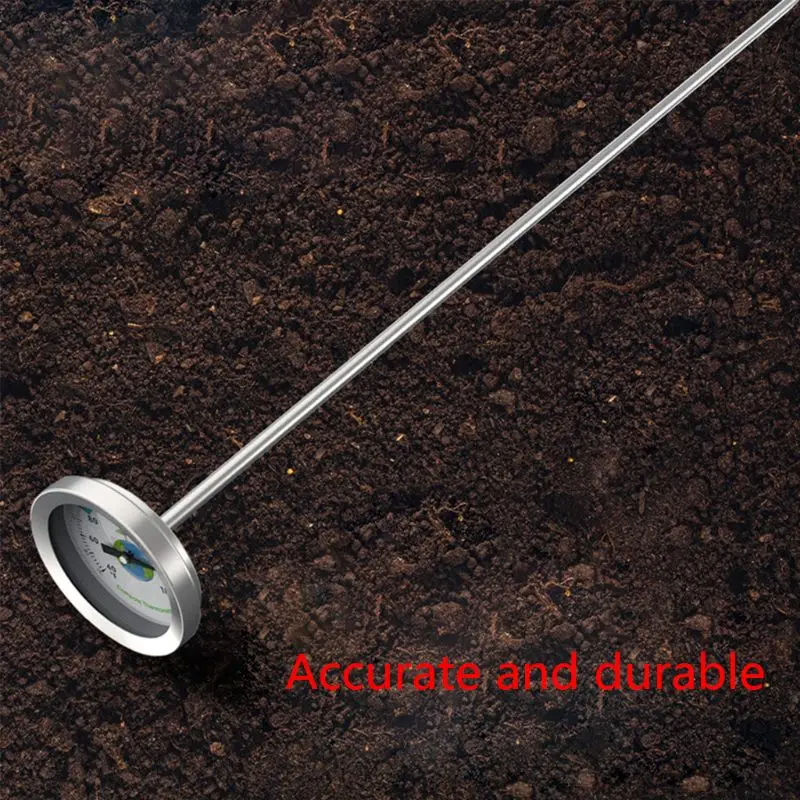 F92C 50 acero inoxidable Termómetro tierra del suelo Meding Garden Yard 40-180 ℉ Temperatura
