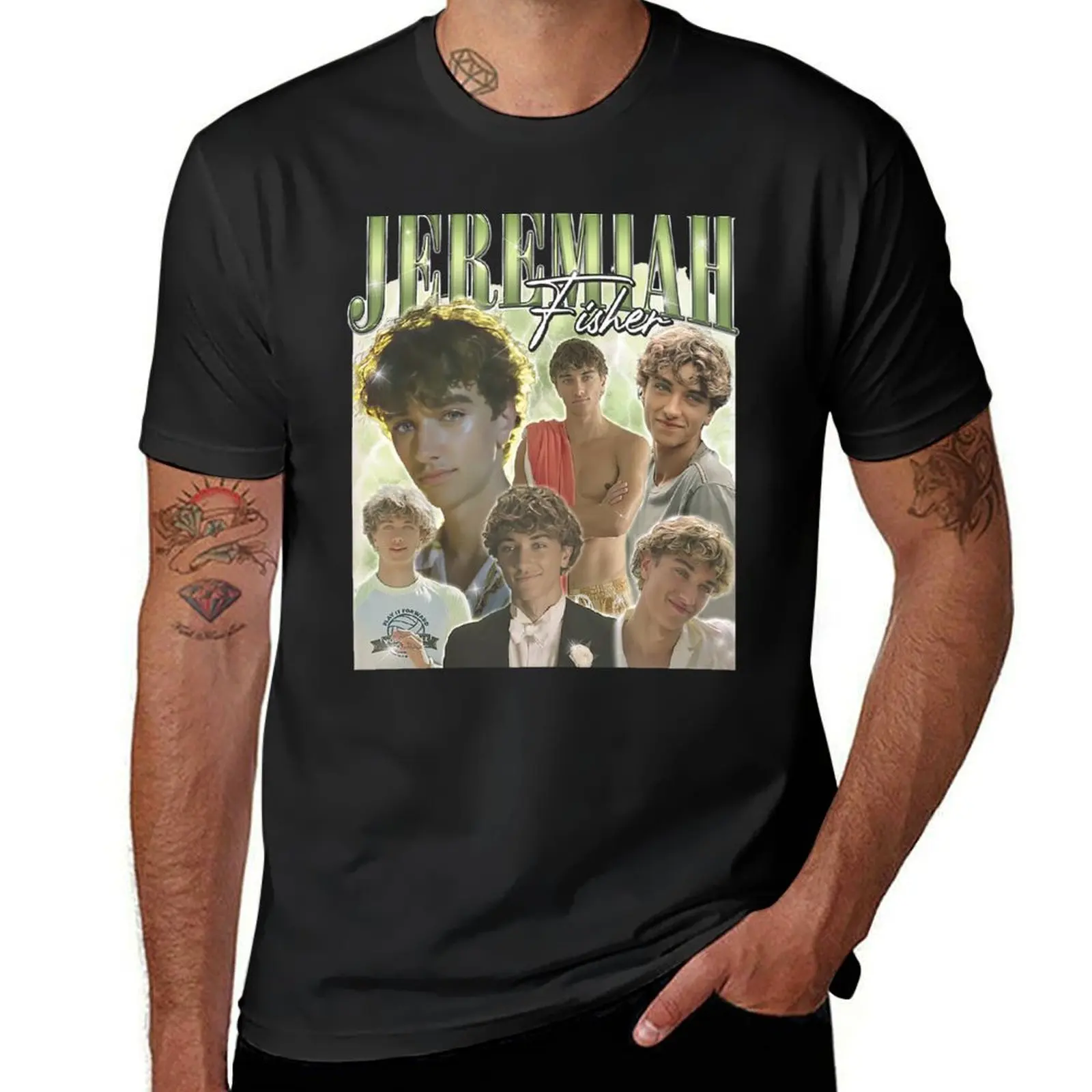 Vintage Jeremiah Fisher T-Shirt anime shirts graphic tees customs design your own anime clothes t shirt for men