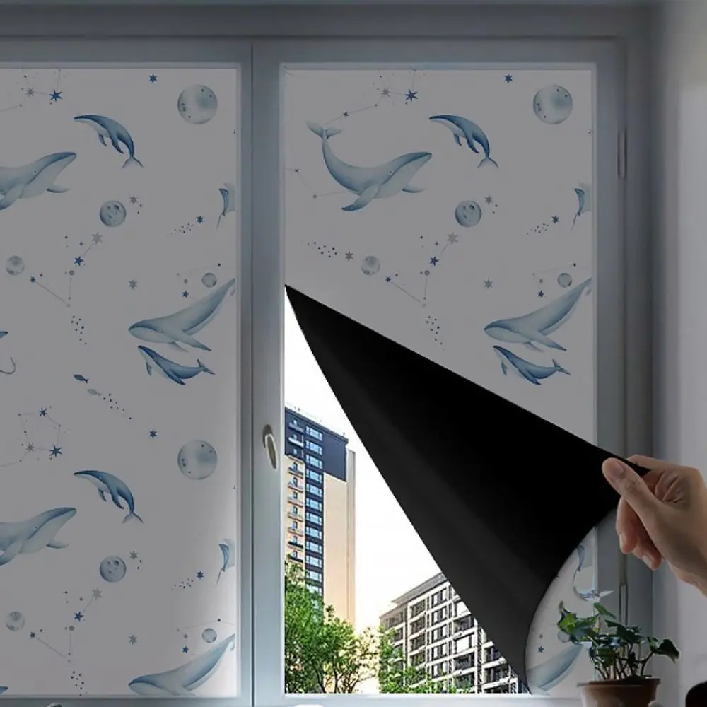 Thickened Blackout Glass Sticker Anti Light Leakage UV Protection Light Blocking Film Full Blackout Sunshade Film Bedroom