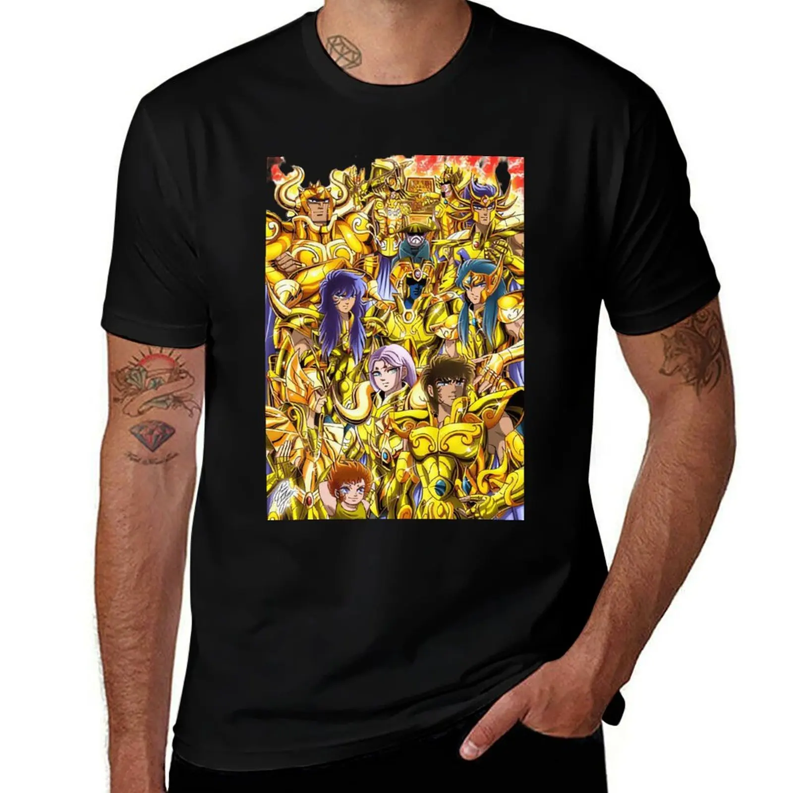 

Design T-Shirt – Kids Daily Wear Streetwear Sporty Tee Saint Seiya Gold Saint Seiya Shun Shiryu Hyoga Ikki Knights of the Zodiac
