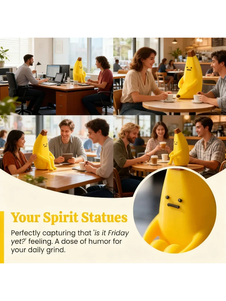 Anxious Banana Decor | Creative Decor For Home, Office, And Car, Ideal For Daily , New Year, And Anniversary Gifts Home Decor