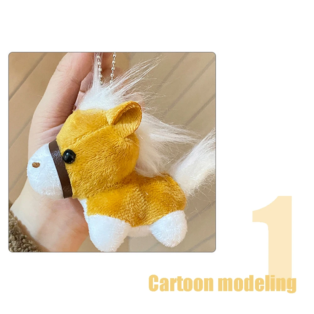 Pluche paard ornament sleutelhanger unieke tas hangende hanger decoratie aanwezig voor verjaardag Thanksgiving