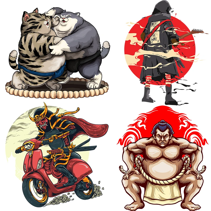 Three Ratels QB22 Classic Japanese Culture Cartoon Art Decal Waterproof Self Adhesive