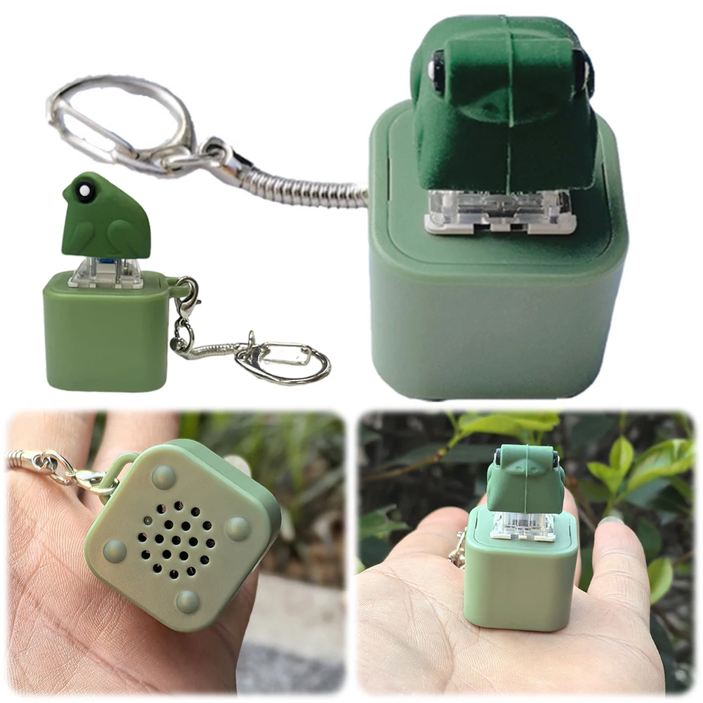 Frog Croaking Fidget Toy Rechargeable Frog Croaking Keychain Stress Relief for Anxiety Sensory Fun Animal Sound