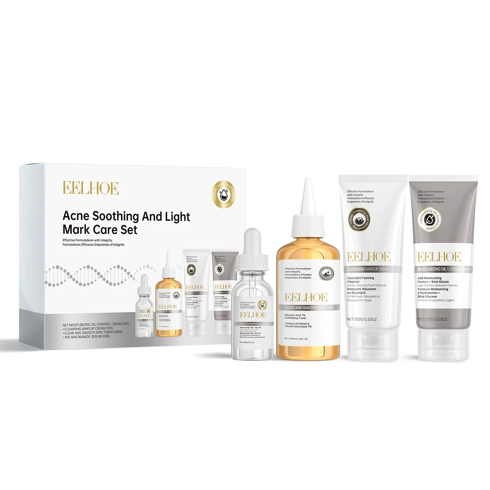 

Skin Care Set for Moisturizing Brightening Reduce Spots Even Skin Tone Reduce Pimples and Acne Scars Enhancing Skin Elasticity