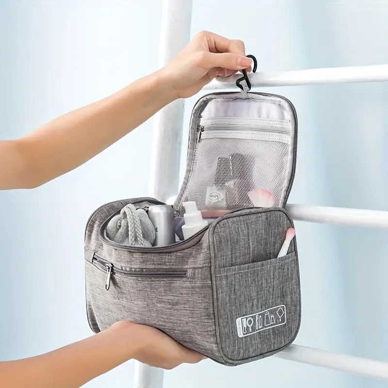 Multi-functional Travel Toiletry Storage Bag Men's Handheld Hook Large Capacity Organizer Portable Toiletry Pouch for Travel Use