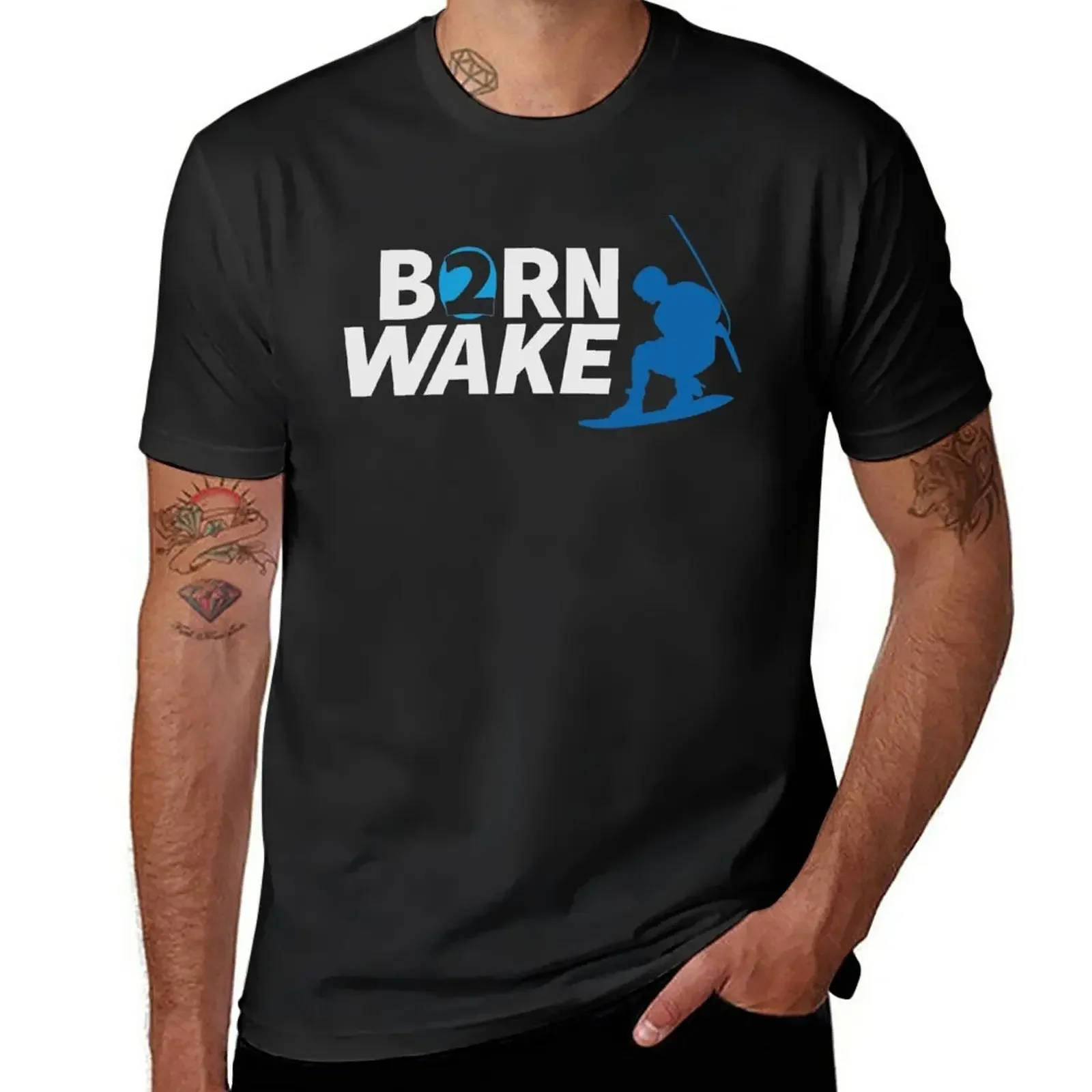 Born to wakeboard T-Shirt tees tops oversized t shirts for men