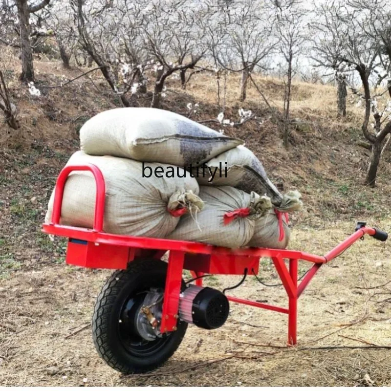 

Electric Wheelbarrow Agricultural Hand Push Climbing Wheelbarrow Climbing Orchard Transport Cart