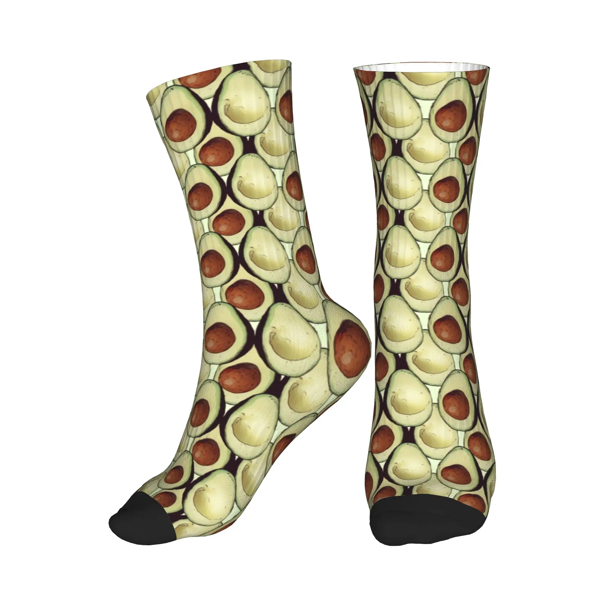 

Cute Men's Avocado Dress Socks Unisex Breathbale Warm 3D Print Crew Socks