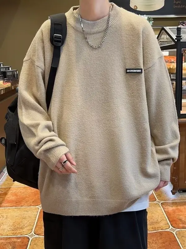 

Свободный крой круглый трикотаж Ne, мужской осень-зима 2025 Lazy Sle, модный брендовый японский вязаный свитер в стиле ретро, Jaet