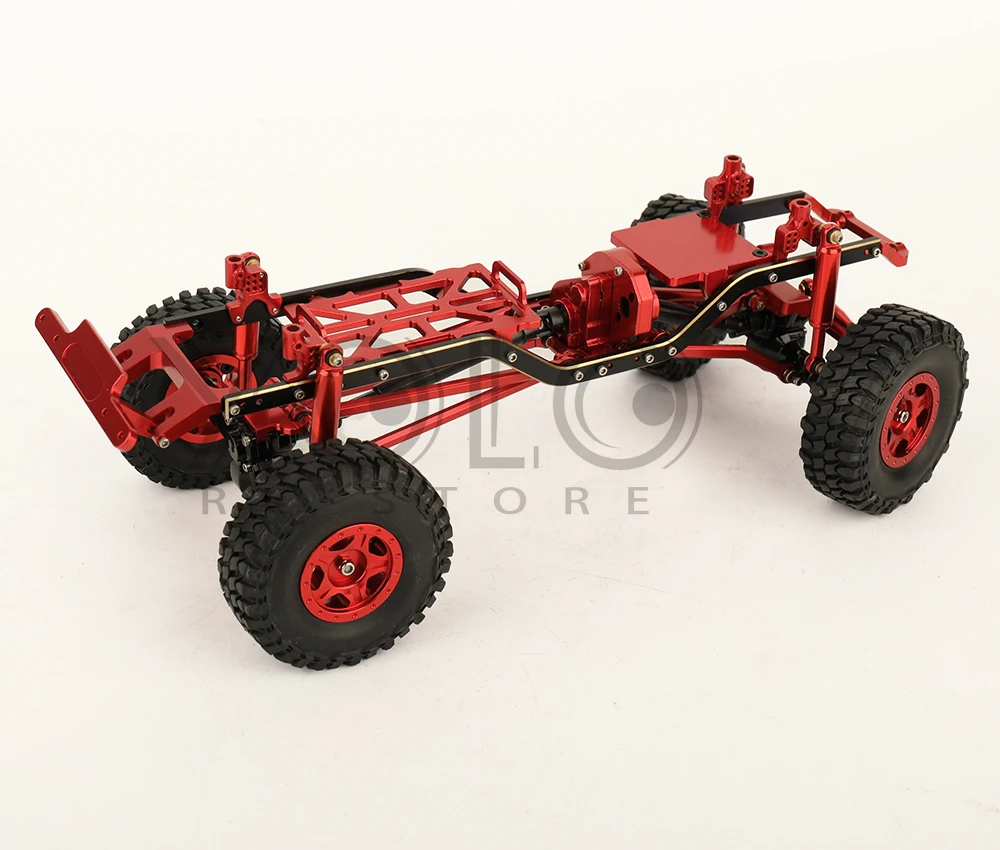 Cadre de Chasd'appareils de voiture en métal de simulation Jeep avec essieux et roues, kit de pièces de véhicule tout-terrain d'escalade, AXI00005 Axial SCX24 1/24 versiRC