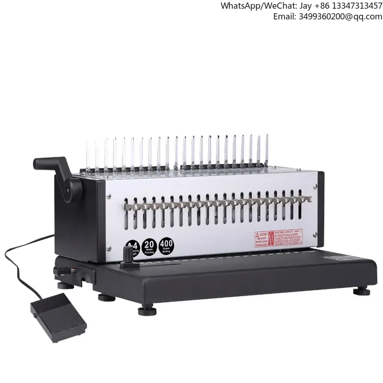 

WDEB-20 Electric 21 Holes Puncher Book Comb Binding Machine