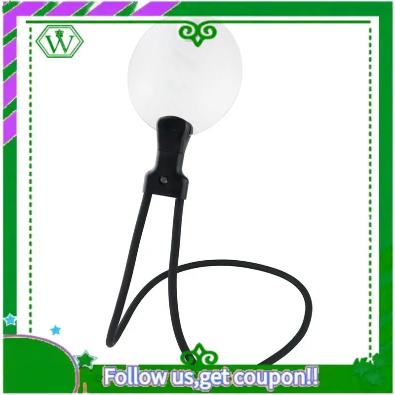 

Надежная портативная гибкая лупа на шею, подвесная лупа 3X 10X увеличительное стекло для пожилых людей, чтения, шитья драгоценностей