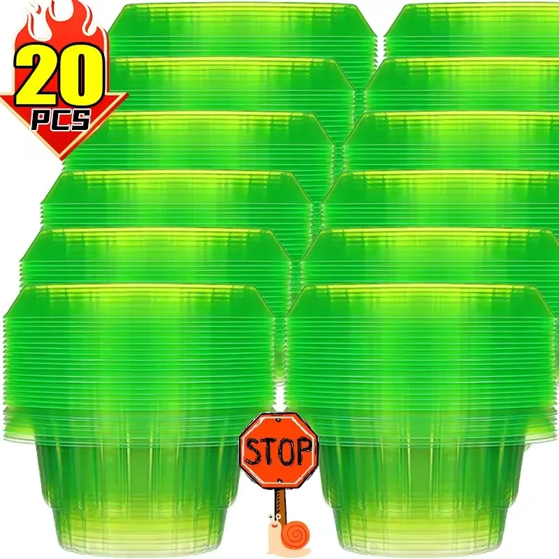 5-30 pièces Anneaux de protection contre les limaces pour plantes, vert, pour pots de fleurs et légumes, réutilisables, piège anti-parasites, outil de jardin