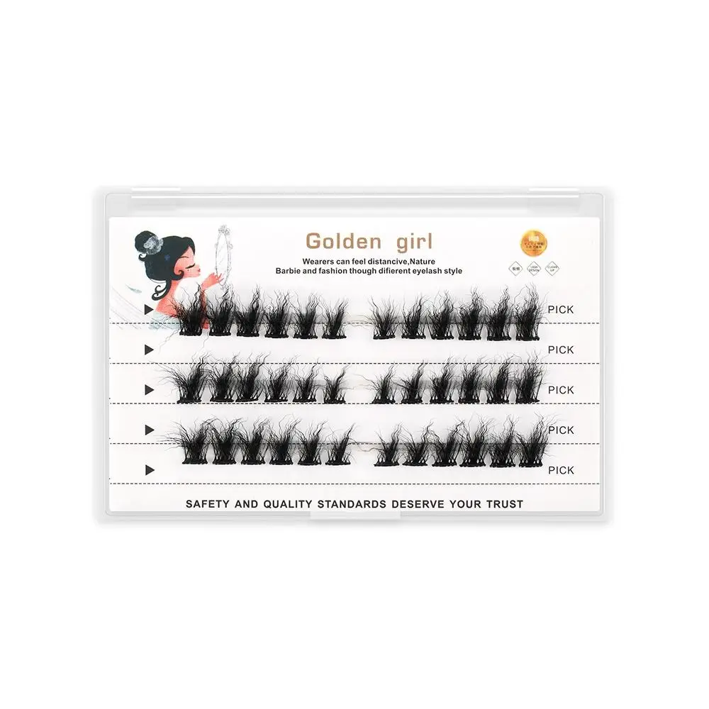 3 Pairs/set Instant Wool Eyelash Extensions 5D Curly Cluster Mixed Styles Multiple Pairs Pack False Eyelashes Set Dramatic Look