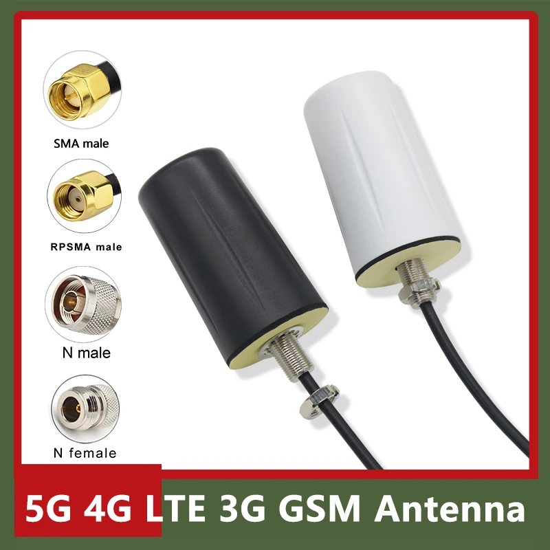 

Reinforce Signal 5G 4G GSM Outdoor Wifi Omni 600~6000Mhz High Gain 12Dbi External Waterproof Antenna With Bracket SMA TS9 Male