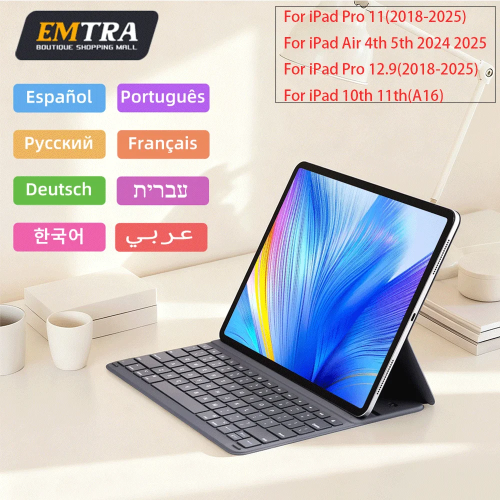 

Magic Keyboard for IPad 10th 11th 2025 Air 13in 12.9 10.9 11 Bluetooth Wireless Keyboard for IPad Pro Air4 5 Magnetic Case Stand