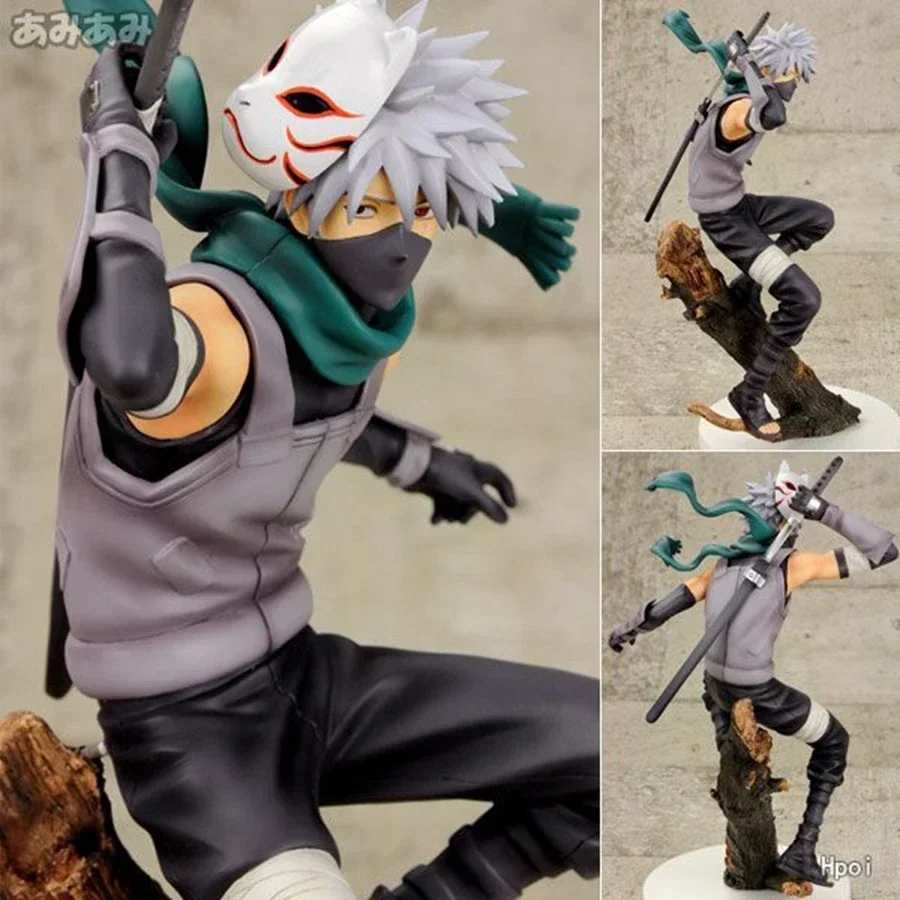 19cm Anime Naruto Shippuuden Gem Shade Hatake Kakashi Sharingan PVC Action Figure Collectible Model Toy BOX