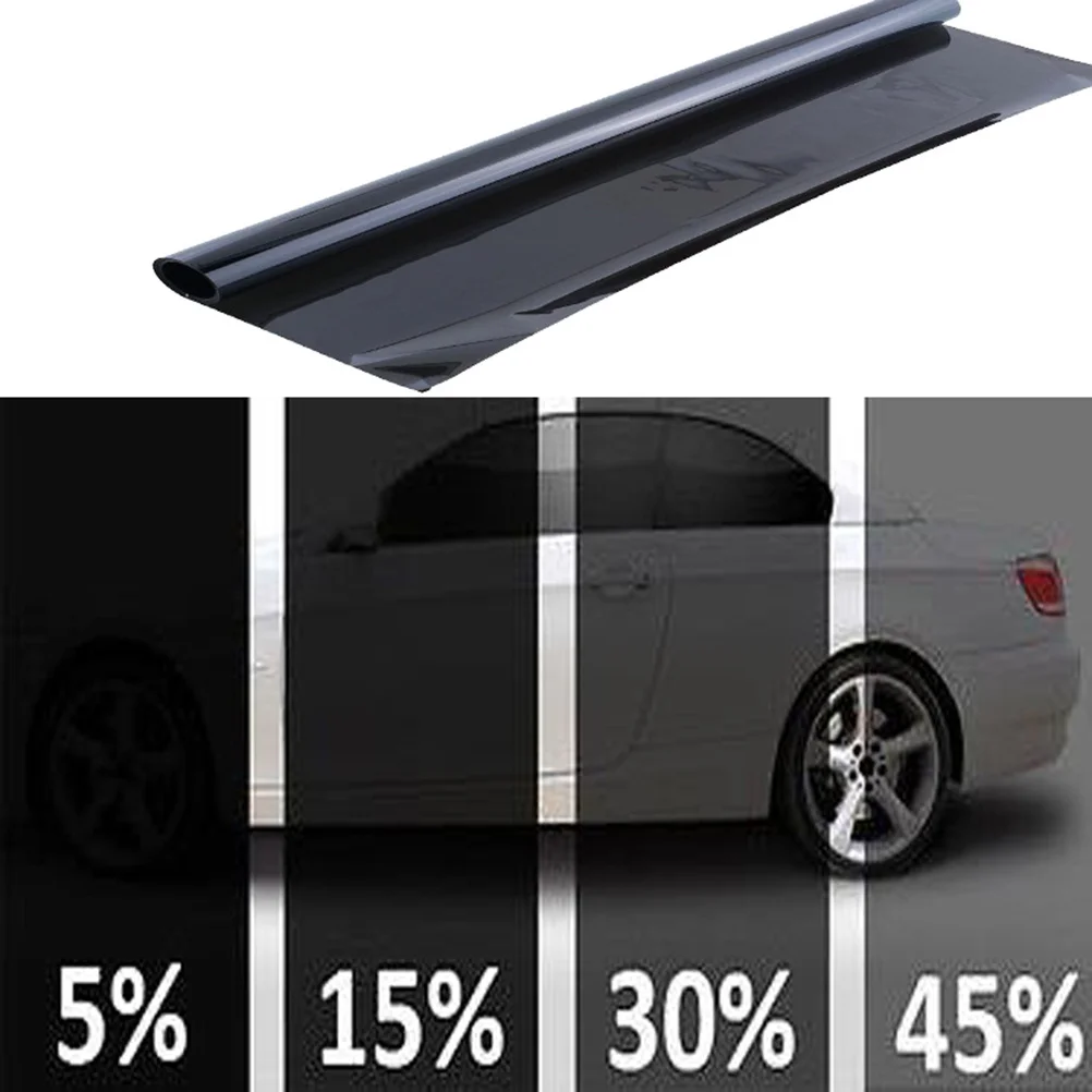 

6M*50Cm Heat Insulation Privacy Black Car Window Tint Film Uv Protection Shatterproof Auto Glass Protective Film