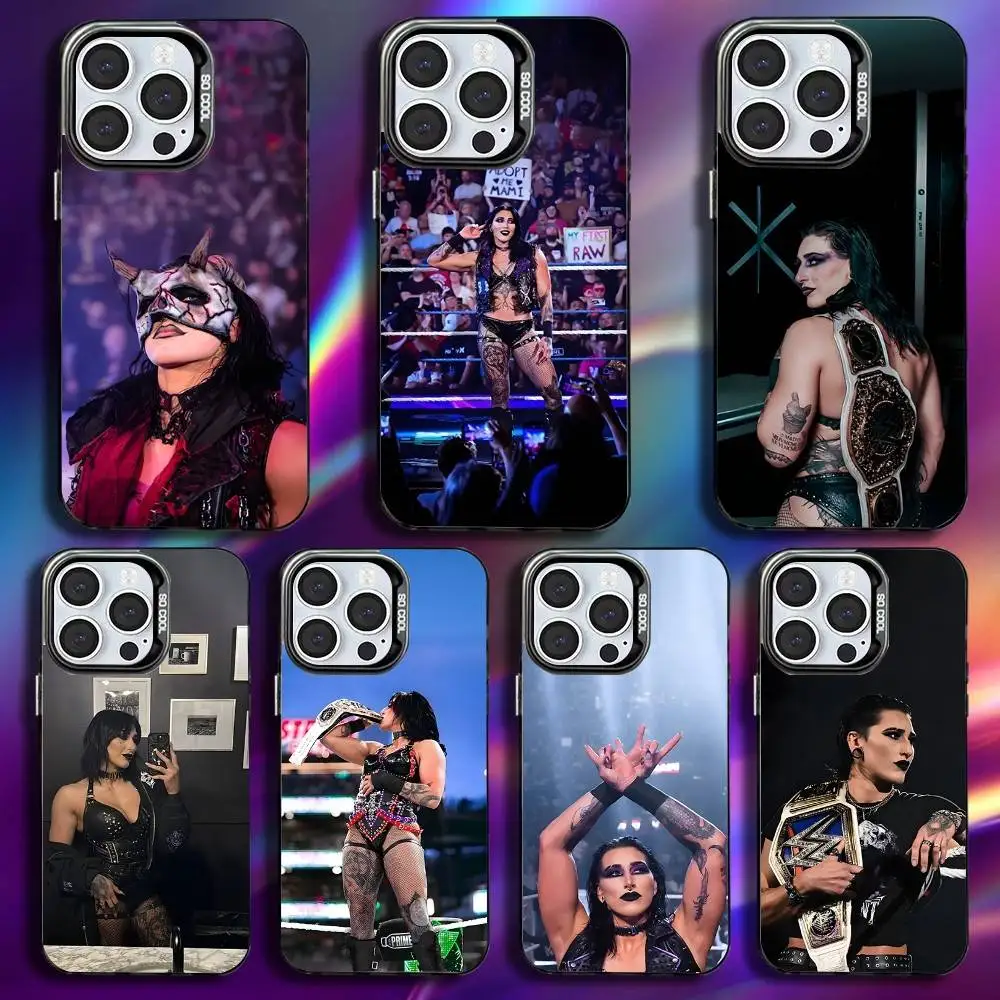

R-Rhea R-Ripley Wrestler Phone Case For iPhone 16,15,14,13,12,11,Pro,Max,Plus,Mini,XS,SE Anti Fall Black Matte Hard Bumper
