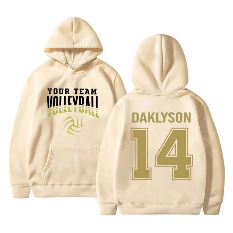 Your Team Volleyball Daklson 14 Graphic Hoodie Male Vintage Hooded Tracksuit Men Women Fashion Casual Oversized Pullover Hoodies