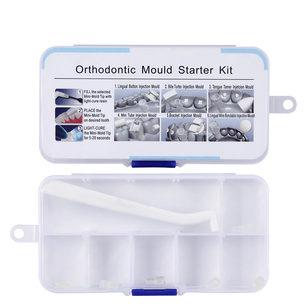 BAISTRA Dental Mini accessori ortodontici stampi ad iniezione Ortho mold Starter Kit 1 maniglia Driver 6 stampi/scatola in Silicone