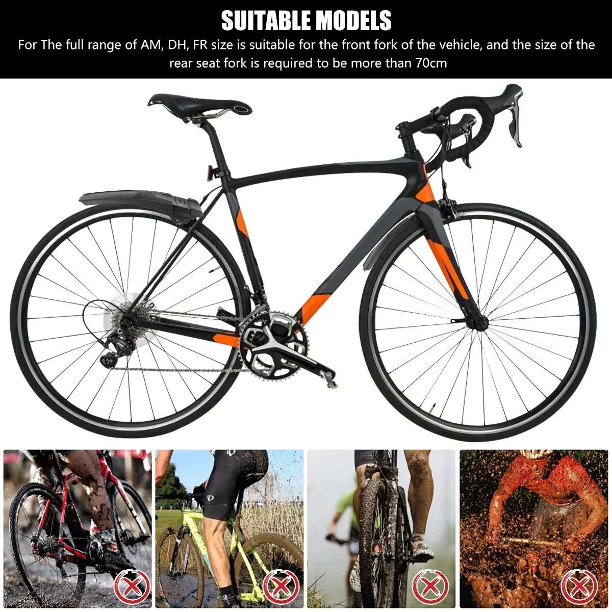 Bicycle Fenders Mountain Road Bike Mudguard Front Rear Tire Wheel Fender MTB Bicycle Mud Guard Fender Wings Cycling Accessories