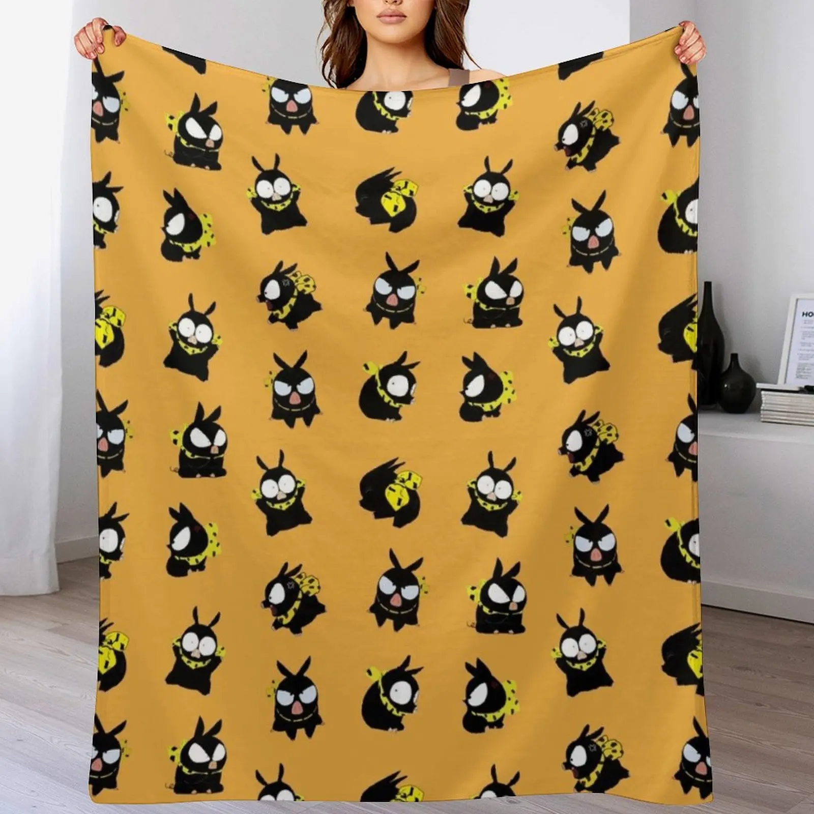 

P-Chan Orange Pattern 7 pigs! ORIGINAL DRAWN HQ DO NOT COPY Throw Blanket Stain Resistant Cozy Warm Blanket
