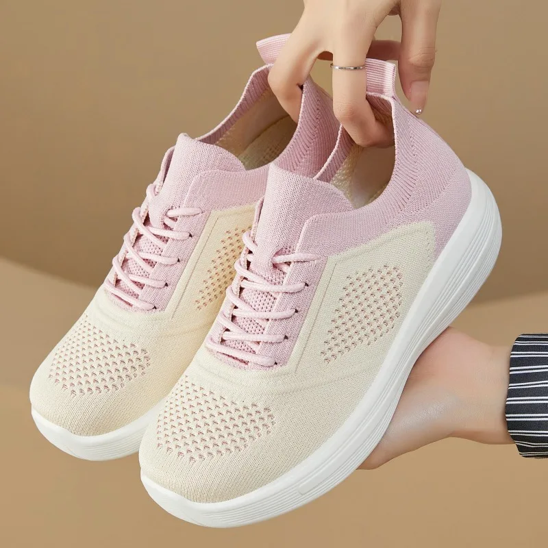 

Mesh Breathable Woman Shoes Lightweight Comfort Mom's Shoes Soft soled Anti slip Casual Ladies Sneaker Tennis Female Zapatos