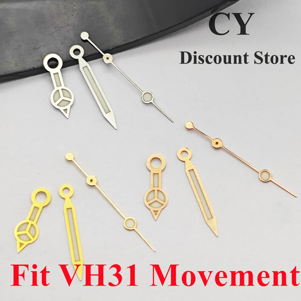 RICHUS VH31 Watch Hands Silver 8mmX12mmX12.5mm Watch Hands Green Luminous Fit VH31 Movement Watch Accessories Parts image 3