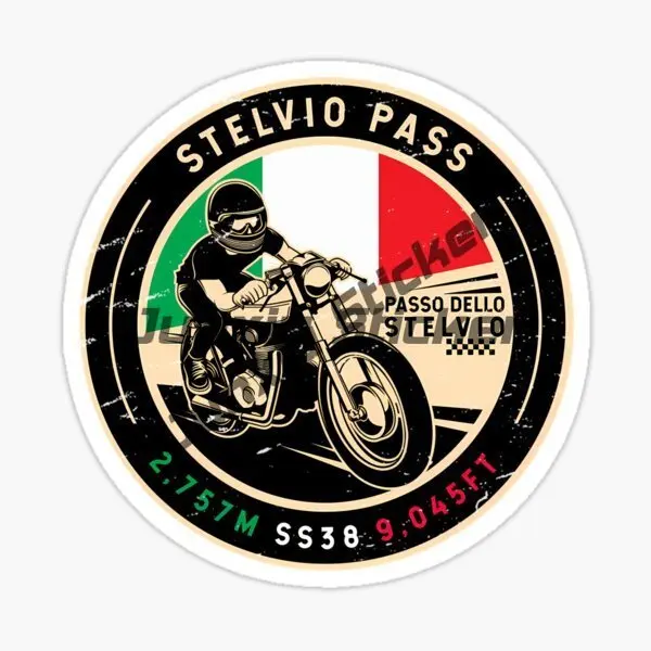 STELVIO PASS ITALIA Car Stickers Decorate Cars Rooms Wardrobes Desks Computer Bicycle Vinyl Self-adhesive Decals - view 2