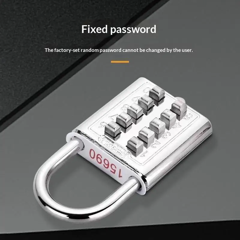 Portable Metal Color Mechanical Password Padlock Blind Operation Anti-Theft Lock for Gym Luggage Backpack Travel