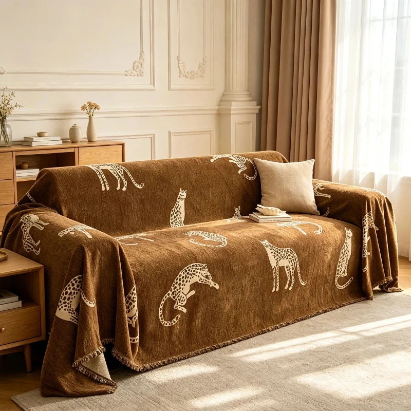 Sofa Set L-shaped 3-Seater Furniture Home Living Room Sofa Set Small Three Piece Set Full Set Anti Slip Decorative Sofa Towel