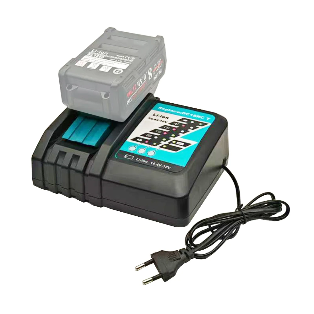 Lithium-Batterieladegerät DC18RC für Makita 18V 14,4V Li-Ionen-Akkus BL1815 BL1860 BL1430 BL1830 DC18RD DC18SF DC18RE – Detail 4