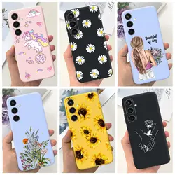 For Samsung Galaxy A25 A35 5G 2023 Case Cute Fashion Daisy Flower Girls Painted Soft Funda For Samsung A15 Coque A 25 A 35 Funda
