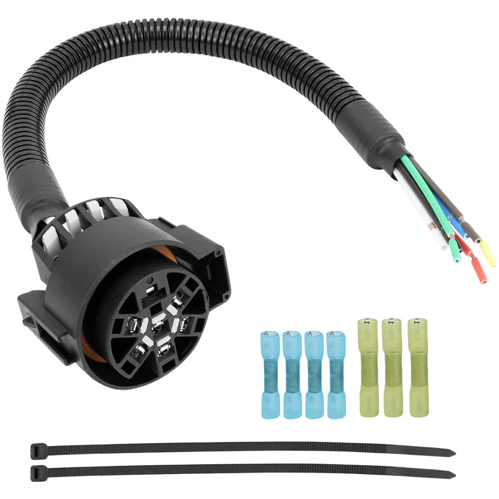7 Pin Car Trailer Wiring Harness And Socket Connection Kit Waterproof Towing Car Accessories