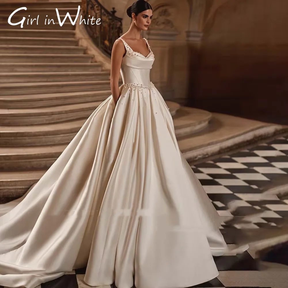 Perle A-line Abiti da sposa Senza spalline Abito da sposa Sweetheart Abiti da sposa Abito da sposa Abiti da sposa Personalizzato