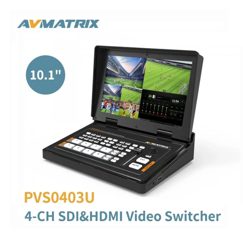 

AVmatrix PVS0403U Video Switcher Mixer 10.1 Screen Full HD IPS Display 4 channel USB for capturing and streaming vs Devicewell