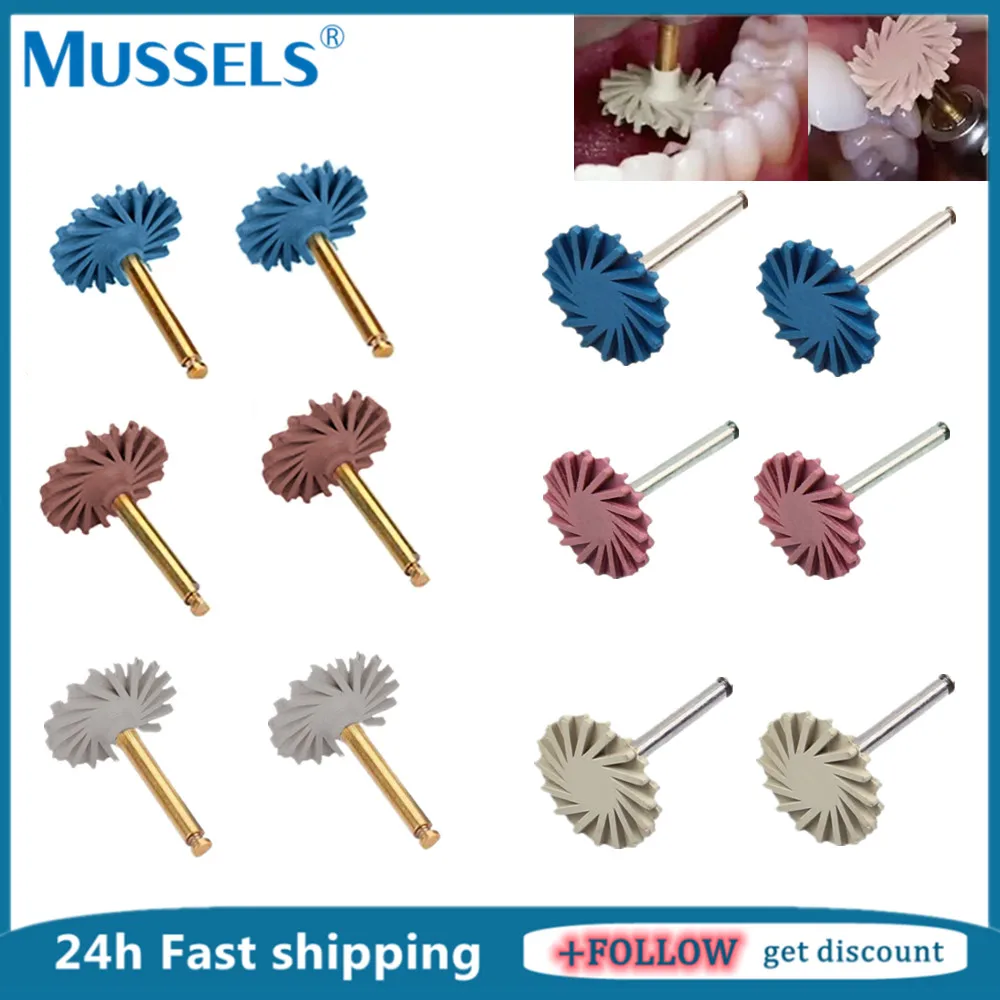 Dental Rubber Polisher Composite Resin Polishing Discs kit Diamond System RA Wheel Spiral Flex Burs Teeth Brush Dentistry Tools