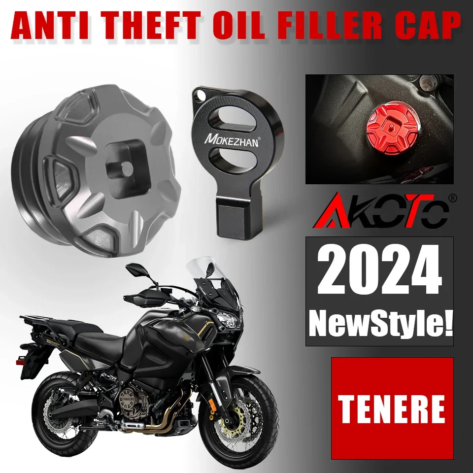 

NEW Motorcycles Anti theft Oil Filler Cap Engine Oil Plug Cover For YAMAHA Super Tenere 1200 XT1200Z XT1200 2012-2024