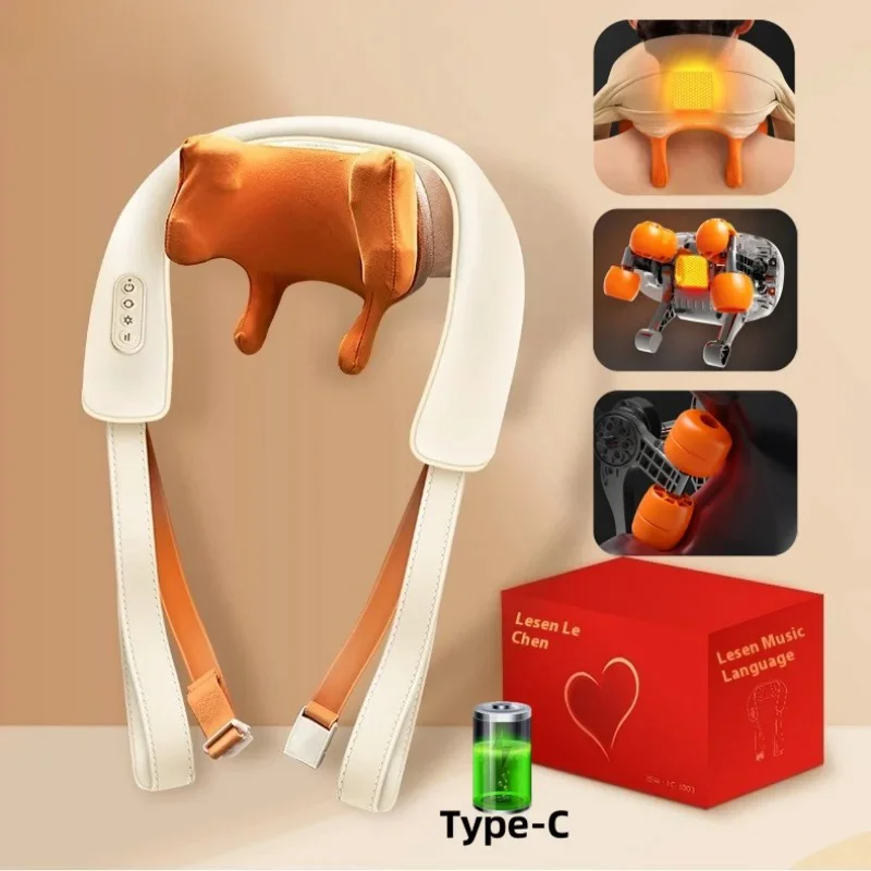 

Shoulder and Neck Pinch Massager relaxes trapezius muscle mute simulated human kneading Massage