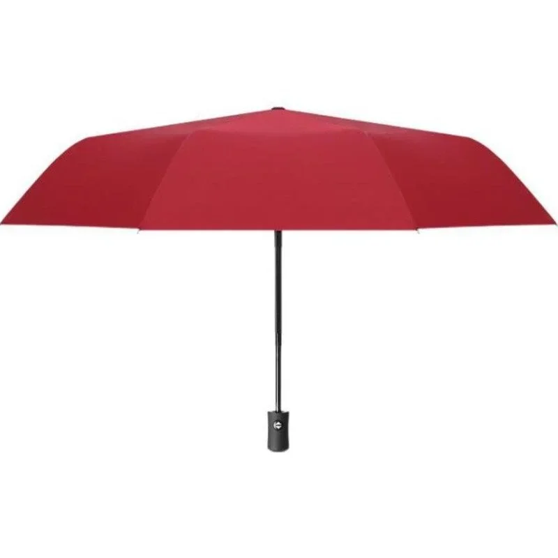 Automatic Folding Umbrella, Windproof Three-Fold Sunny & Rain Umbrella for Men & Women, Solid Color Travel & Business