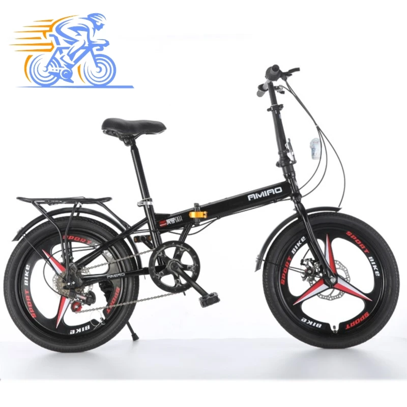 

Adult Folding Bicycle Ultra Lightweight Wholesale Student Bicycle Disc Brake Variable Speed Commuting Bike 20 Inches Camping