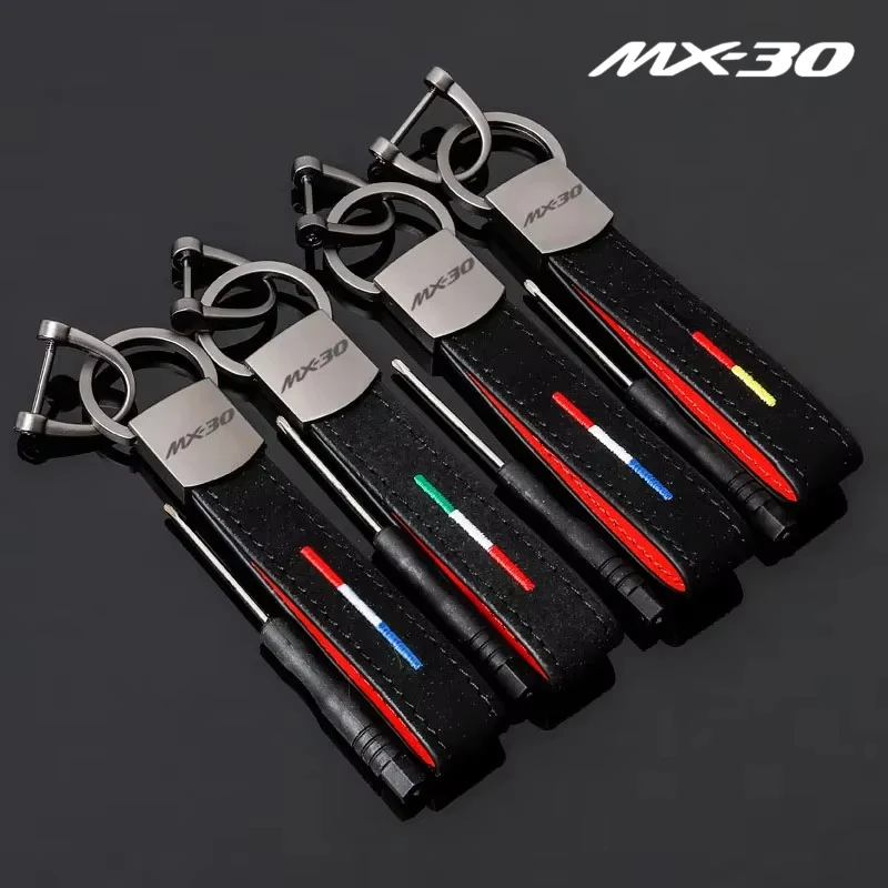 Car Key Chians Rings Suede Keychains Pendant Accessories for MX30 Atenza RX8 RX7 MX3 MX5 Axela Speed SKYACTIV