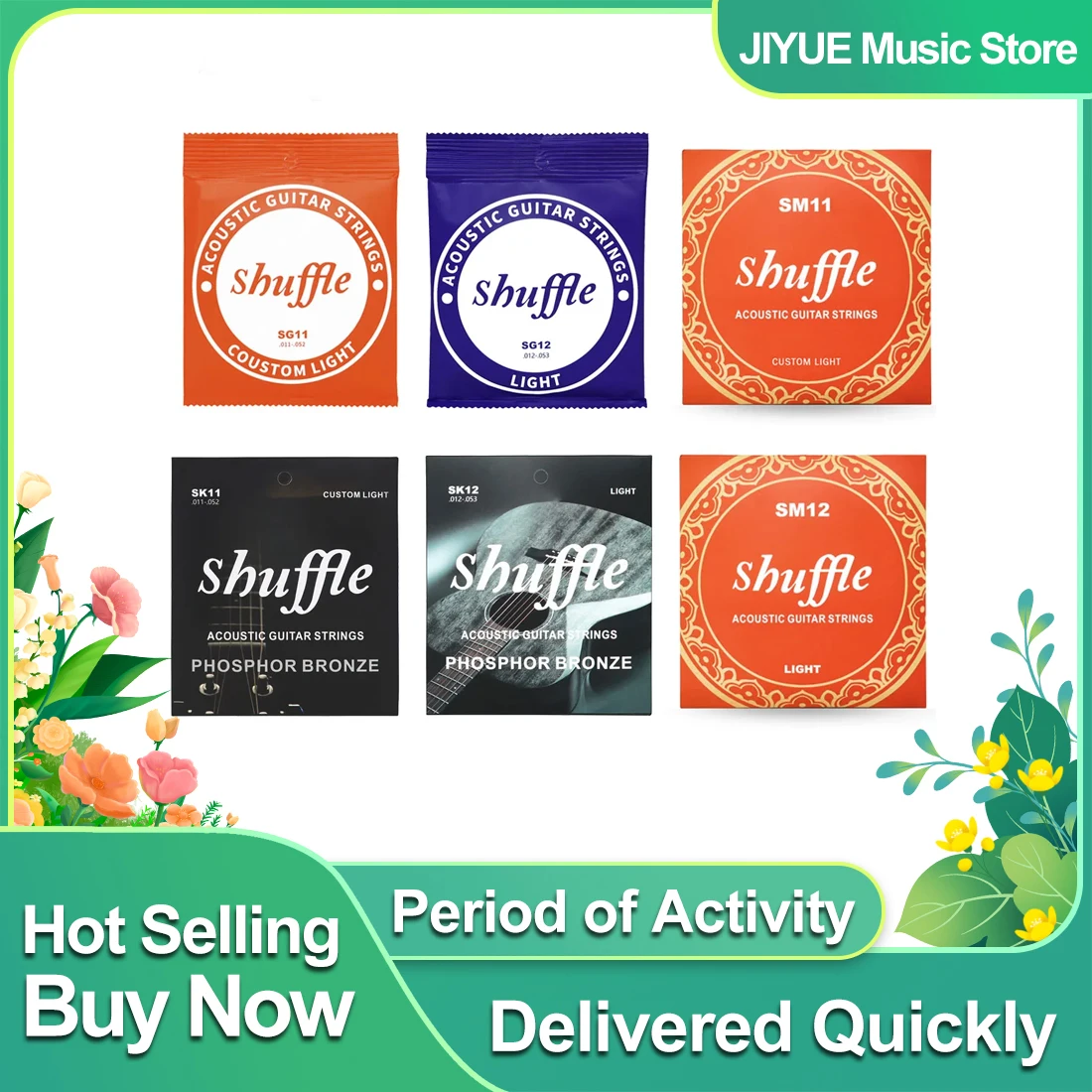 Shuffle Akustische Gitarre Saiten Sechseckige Legierung Saiten Anfänger Praxis Professionelle Folk Gitarre Saiten Gitarre Teile